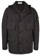 Stone Island Lightweight Jacket With Removable Hood - Black