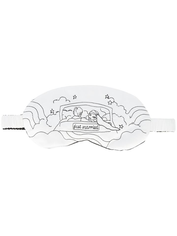 Morgan Lane Just Married Sleeping Mask - White