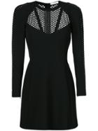 Versace Collection Mesh Panels Dress - Black