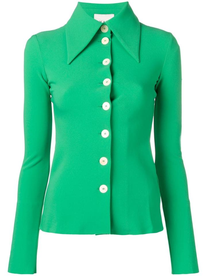 A.w.a.k.e. Oversized Collar And Buttons Shirt - Green