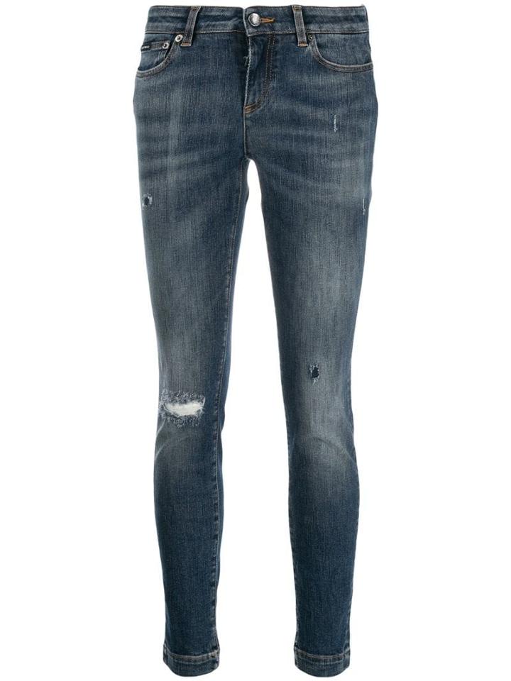 Dolce & Gabbana Skinny Distressed Jeans - Blue