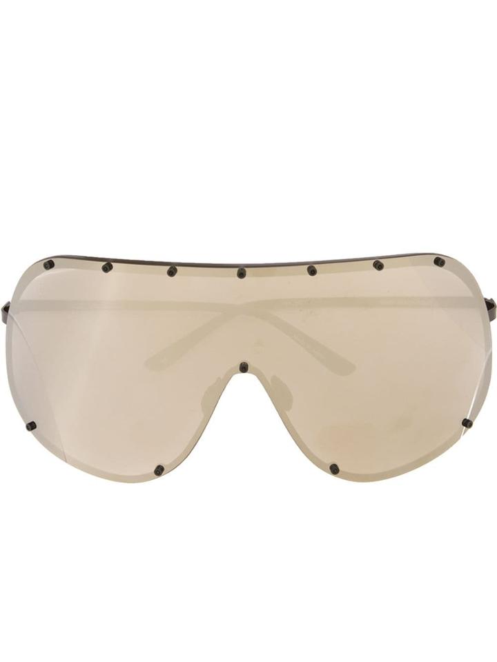 Rick Owens Stud Detail Aviator Sunglasses - Black