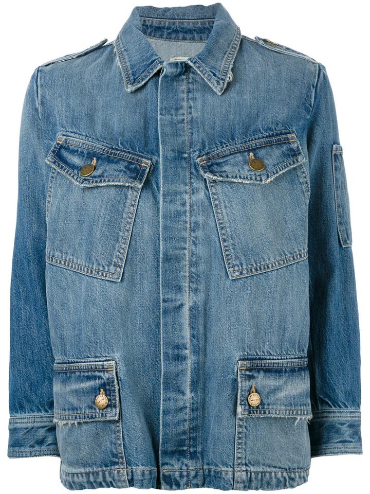 Current/elliott The Update Denim Jacket, Women's, Size: 0, Blue, Cotton/lyocell