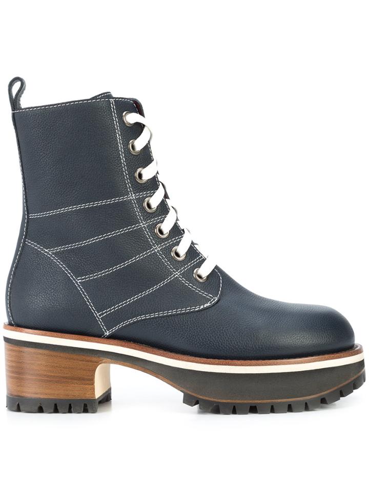 Sies Marjan Lace-up Boots - Blue