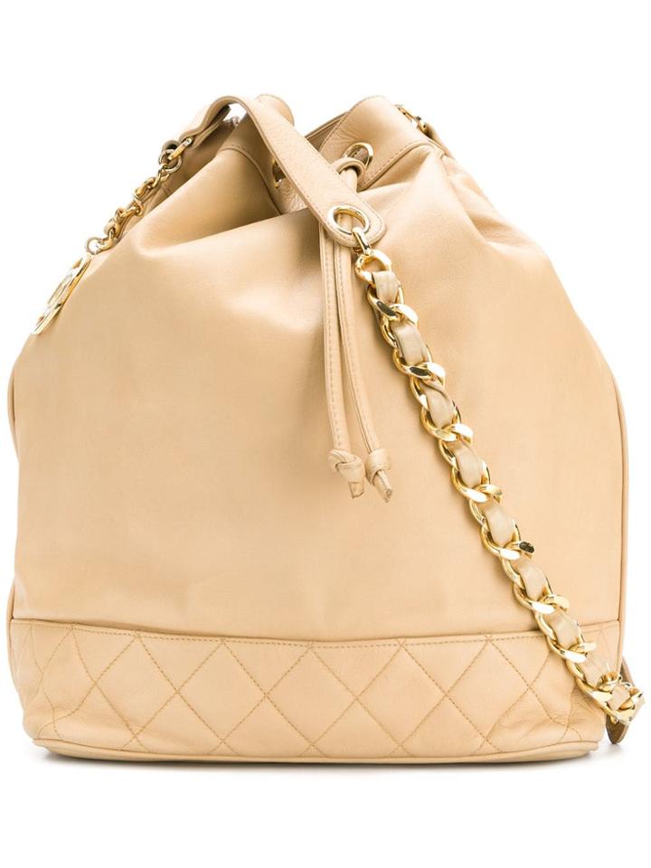 Chanel Vintage 1989-1991 Chanel Sac - Nude & Neutrals