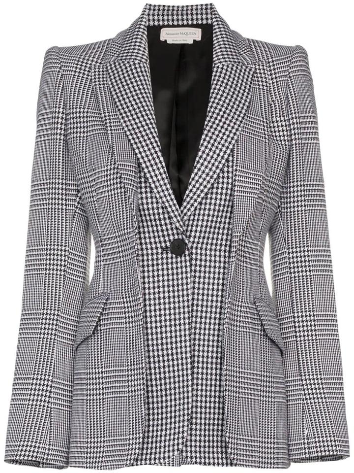 Alexander Mcqueen Houndstooth Check Blazer - 1080 Multicoloured