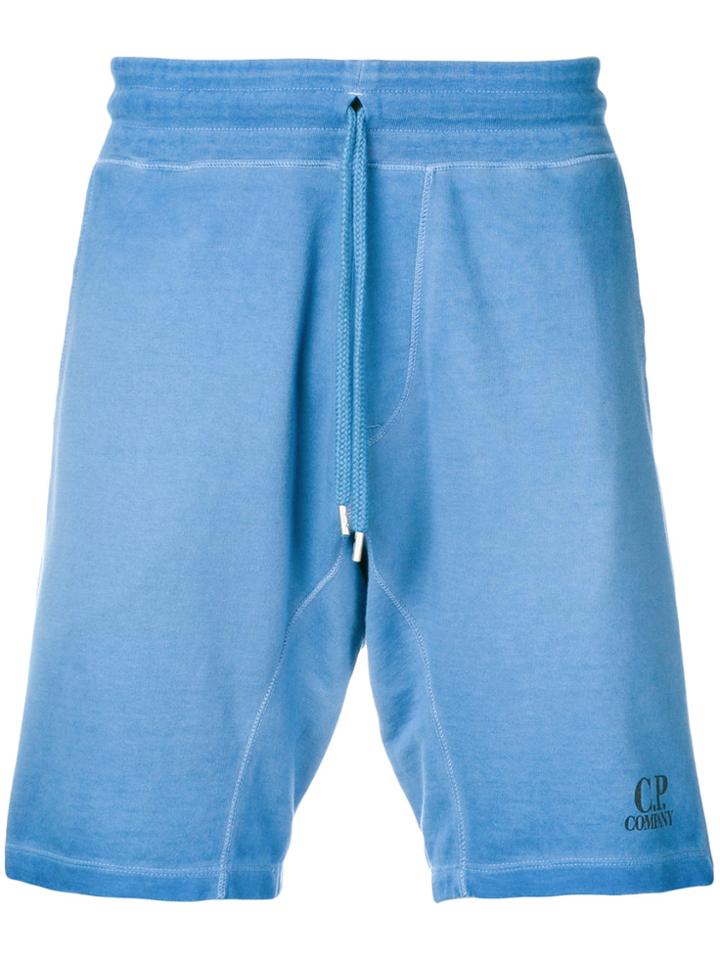 Cp Company Logo Track Shorts - Blue