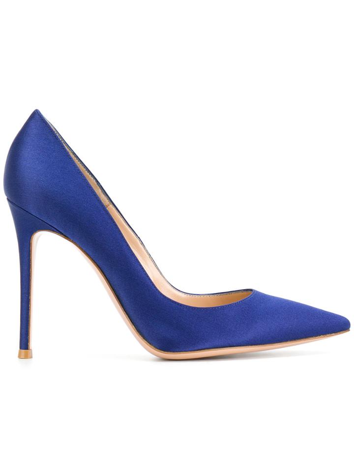 Gianvito Rossi 105 Pointed Pumps - Blue