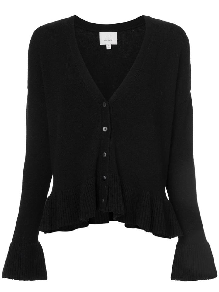 Cinq A Sept Frill Detail Cardigan - Black