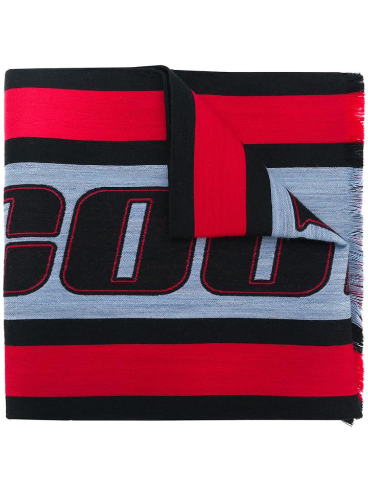 Marcelo Burlon County Of Milan Colour-block Logo Scarf - Red