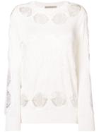 Ermanno Scervino Cut Out Lace Blouse - White