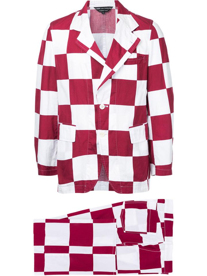 Comme Des Garçons Vintage Cropped Checked Two Piece Suit - White