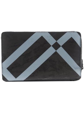 William Ltd. - 'london' Printed Clutch - Men - Goat Skin - One Size, Black, Goat Skin