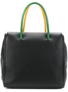 Sara Battaglia Bicolour Strap Tote Bag - Black
