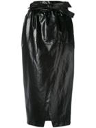 Philosophy Di Lorenzo Serafini Belted Wrap-around Midi Skirt - Black