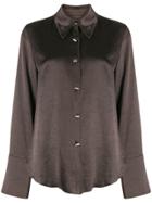 Nanushka Mandine Pearlescent Button Shirt - Brown