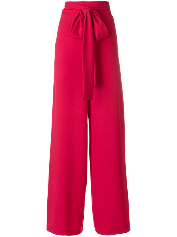 Marc Ellis High Waisted Wide Leg Trousers - Red