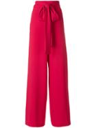 Marc Ellis High Waisted Wide Leg Trousers - Red