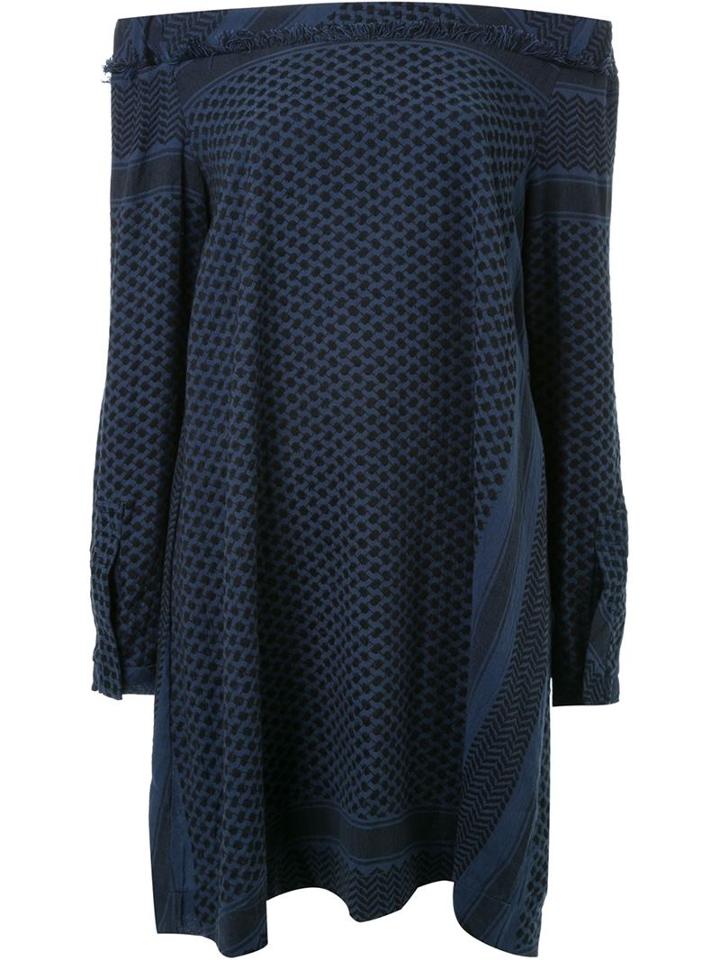 Cecilie Copenhagen Keffiyeh Jacquard Off-shoulder Dress