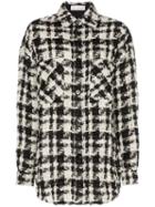 Faith Connexion Oversized Tweed Shirt - Black