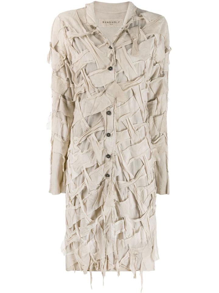 Rundholz Distressed Detail Coat - Neutrals