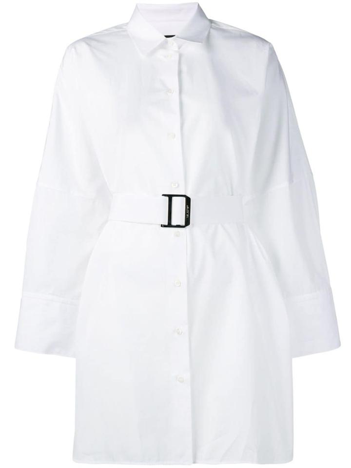 Neil Barrett Belted Shirt Dress - White