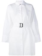 Neil Barrett Belted Shirt Dress - White