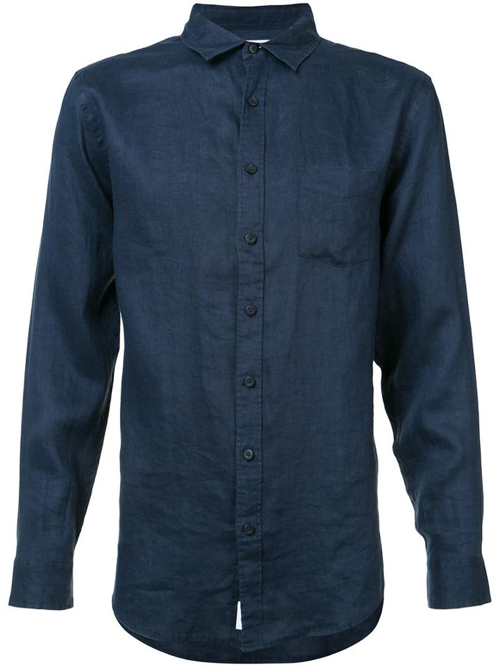 Onia - Abe Linen Shirt - Men - Linen/flax - S, Blue, Linen/flax