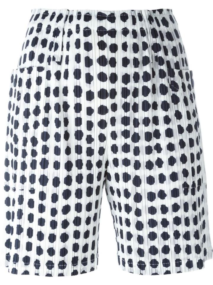 Pleats Please By Issey Miyake Printed Pleated Shorts