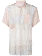 Comme Des Garçons Shirt Patchwork Short-sleeved Shirt - Pink