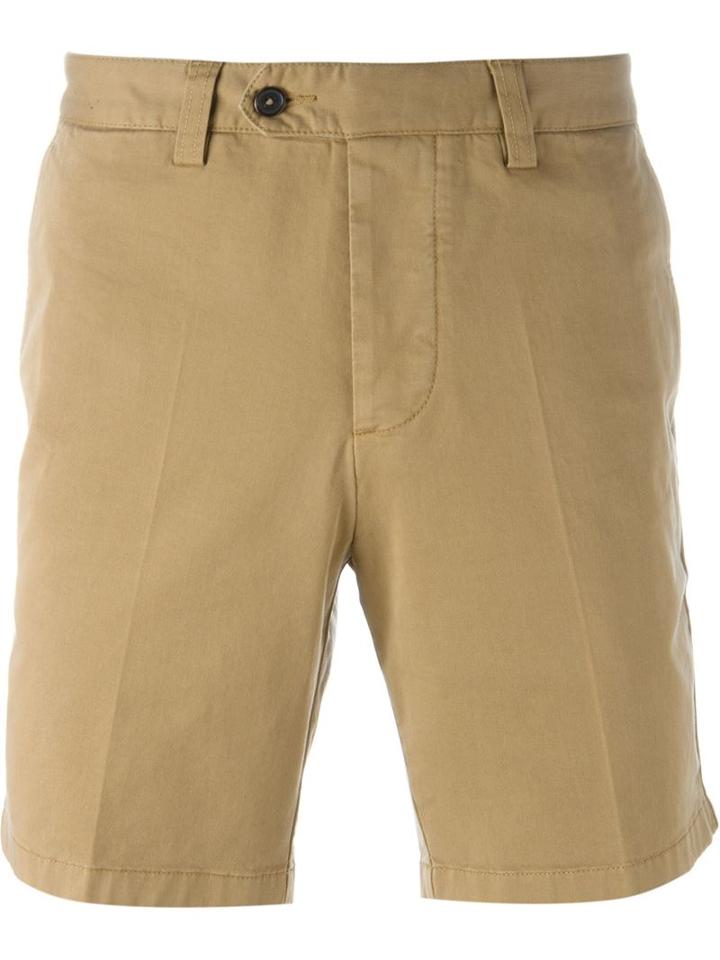 Ami Alexandre Mattiussi Chino Shorts, Men's, Size: 34, Brown, Cotton/spandex/elastane
