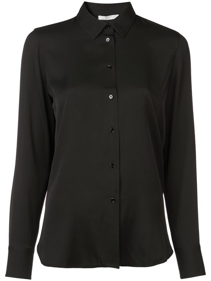 Vince Classic Silk Shirt - Black