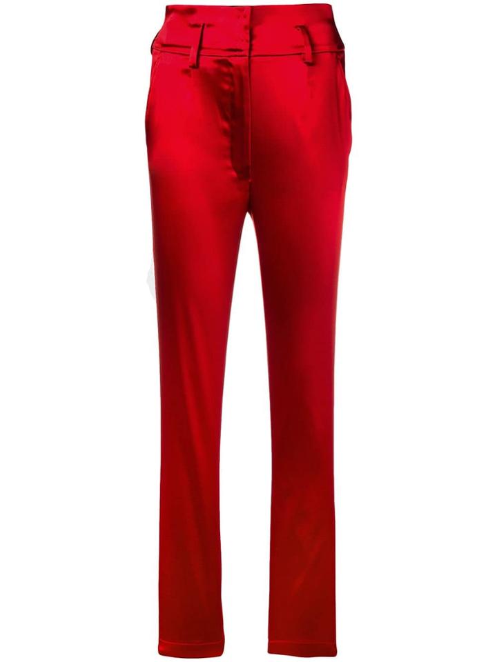 Dolce & Gabbana High-waist Fitted Trousers - Red