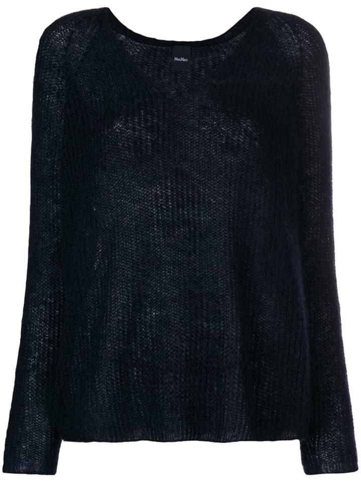Max Mara V-neck Lightweight Sweater - Blue