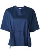Kenzo - Drawstring Top - Women - Cotton - Xs, Blue, Cotton