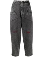 Philosophy Di Lorenzo Serafini High-rise Cropped Jeans - Grey