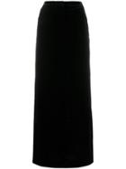 Emilio Pucci Pre-owned 1990's Velvet Effect Maxi Skirt - Black