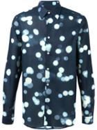 Ps Paul Smith Blurred Spot Print Shirt, Men's, Size: L, Blue, Cotton