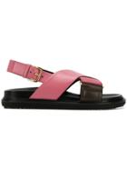 Marni Fussbett Cross-over Sandals - Pink