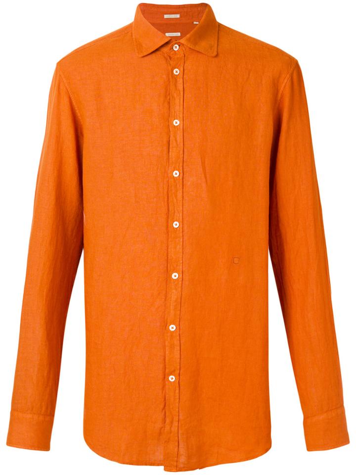 Massimo Alba Round Collar Canary Shirt - Yellow & Orange
