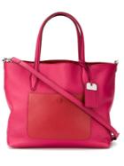 Tod S Reversible Shopper Tote, Women's, Pink/purple, Calf Leather/calf Suede