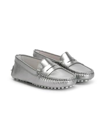 Tod S Kids Round Toe Slippers, Girl's, Size: 28, Grey