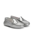 Tod S Kids Round Toe Slippers, Girl's, Size: 28, Grey
