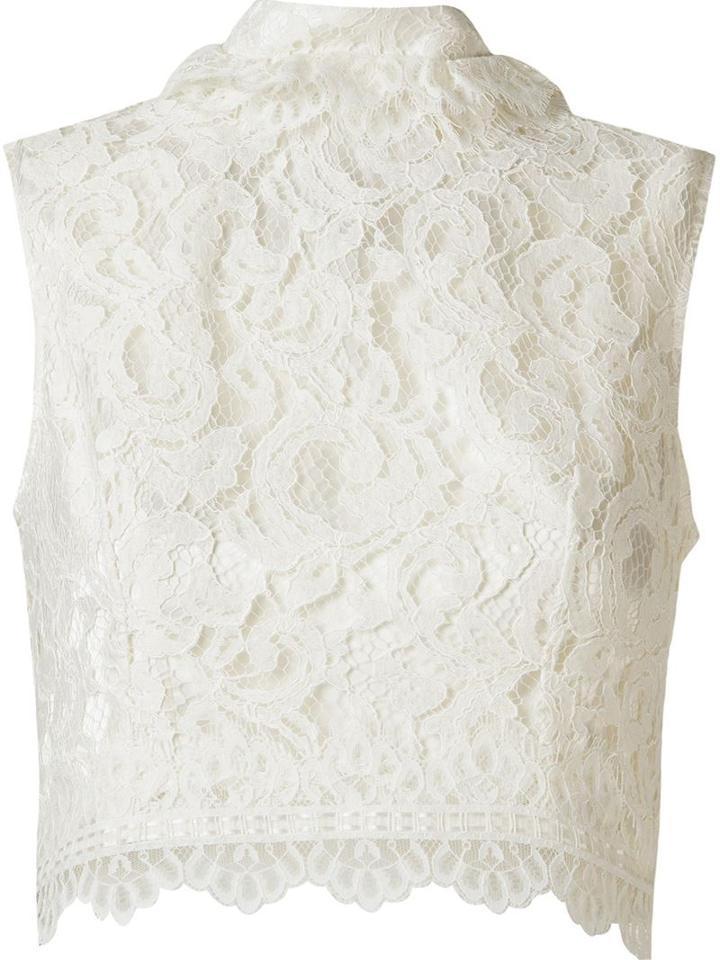 Martha Medeiros Crop 'marescot' Lace Blouse