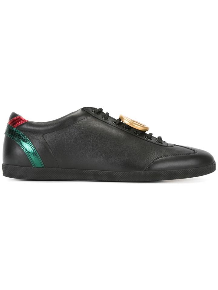 Gucci Gg Lace-up Sneakers - Black