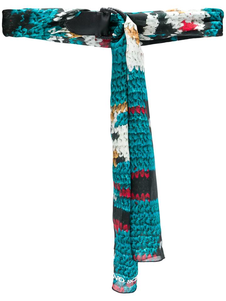 Ermanno Scervino Colour-block Wrap Belt - Blue