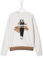 Burberry Kids Teen Jump Print Sweater - White