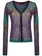 Cecilia Prado - Knit Cardigan - Women - Acrylic/lurex/viscose - P, Black, Acrylic/lurex/viscose