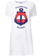 Yazbukey Overboard In Love T-shirt Dress, Women's, Size: Medium, White, Cotton/spandex/elastane
