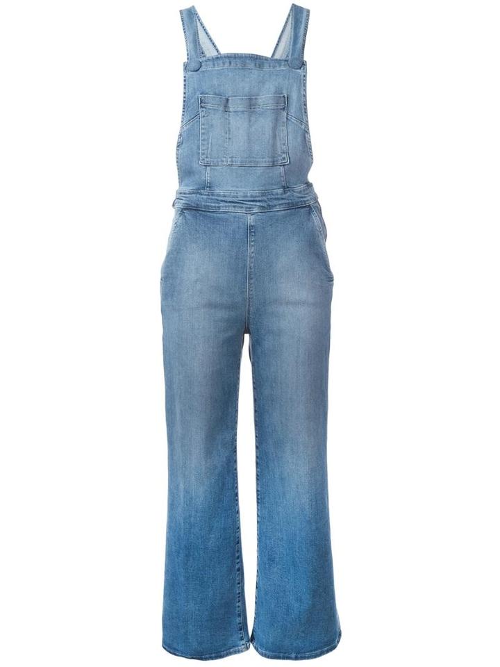 Frame Denim 'le Button' Jumpsuit, Women's, Size: Large, Blue, Polyester/spandex/elastane/cotton/tencel